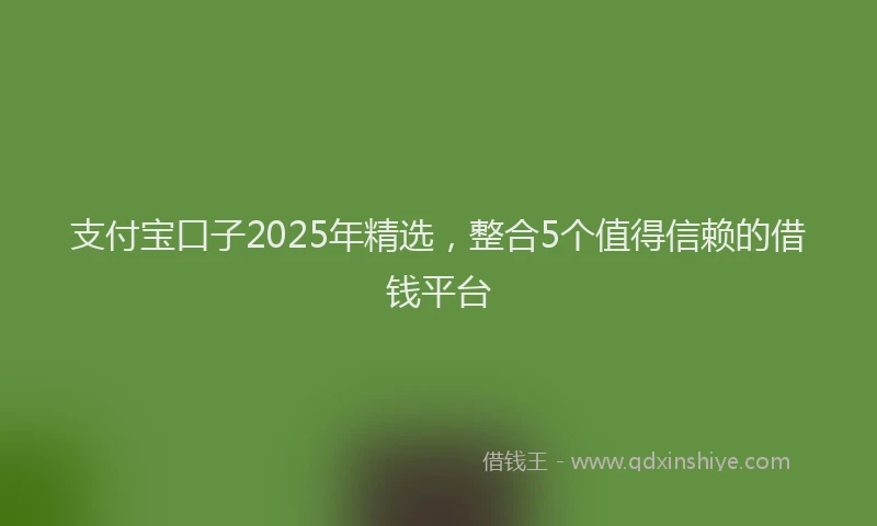 支付宝口子2025年精选，整合5个值得信赖的借钱平台
