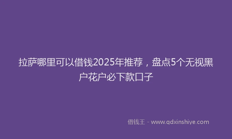拉萨哪里可以借钱2025年推荐，盘点5个无视黑户花户必下款口子