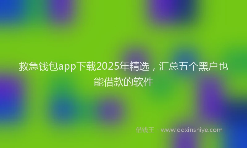 救急钱包app下载2025年精选，汇总五个黑户也能借款的软件