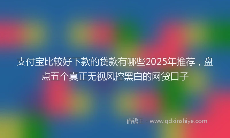 支付宝比较好下款的贷款有哪些2025年推荐，盘点五个真正无视风控黑白的网贷口子