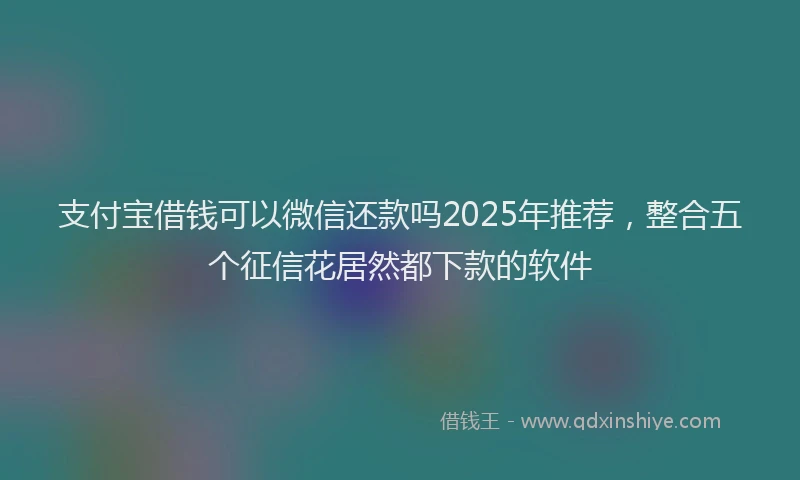 支付宝借钱可以微信还款吗2025年推荐，整合五个征信花居然都下款的软件