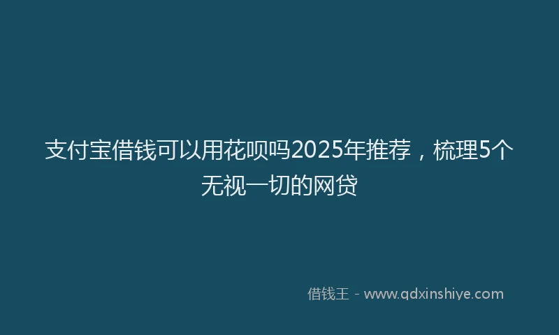 支付宝借钱可以用花呗吗2025年推荐，梳理5个无视一切的网贷