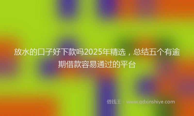 放水的口子好下款吗2025年精选，总结五个有逾期借款容易通过的平台