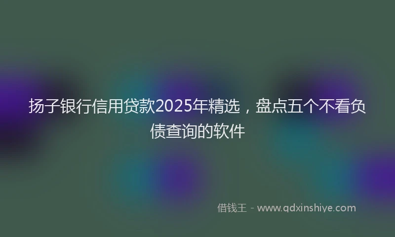 扬子银行信用贷款2025年精选，盘点五个不看负债查询的软件