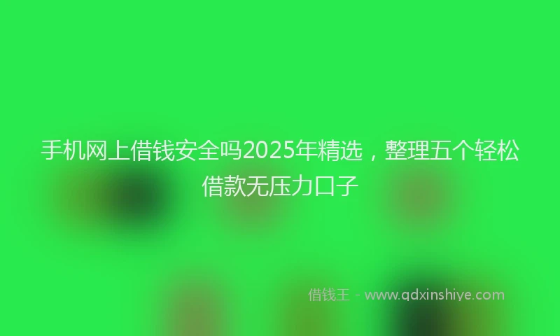 手机网上借钱安全吗2025年精选，整理五个轻松借款无压力口子