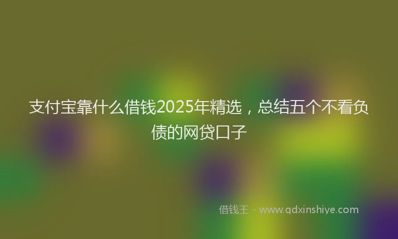 支付宝靠什么借钱2025年精选，总结五个不看负债的网贷口子