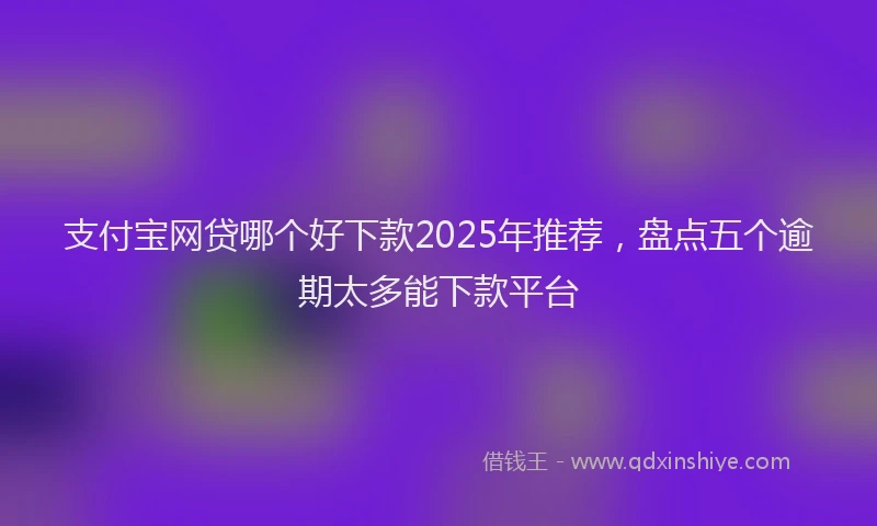 支付宝网贷哪个好下款2025年推荐，盘点五个逾期太多能下款平台