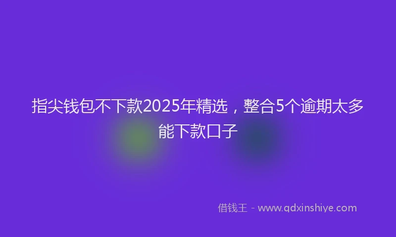 指尖钱包不下款2025年精选，整合5个逾期太多能下款口子