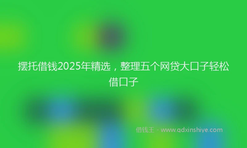摆托借钱2025年精选，整理五个网贷大口子轻松借口子