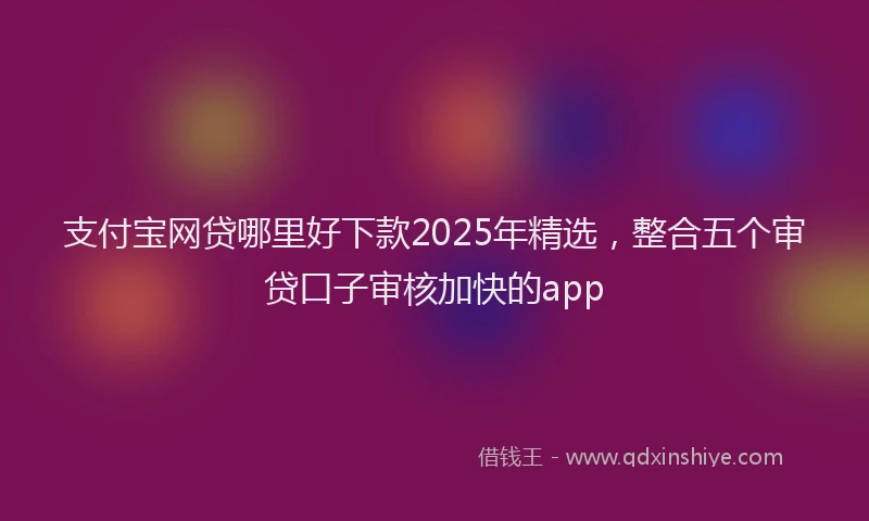 支付宝网贷哪里好下款2025年精选，整合五个审贷口子审核加快的app