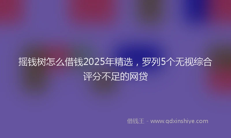 摇钱树怎么借钱2025年精选，罗列5个无视综合评分不足的网贷