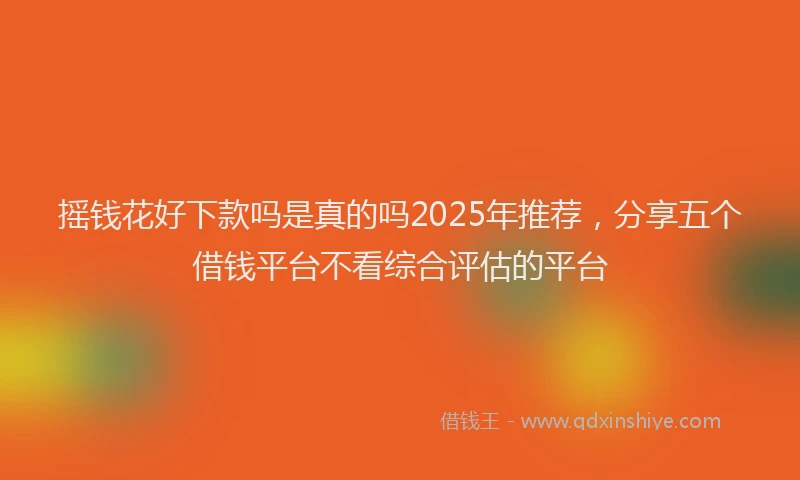 摇钱花好下款吗是真的吗2025年推荐，分享五个借钱平台不看综合评估的平台