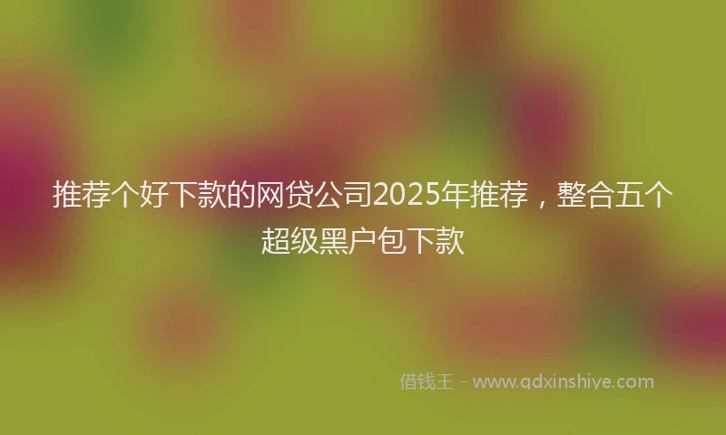 推荐个好下款的网贷公司2025年推荐，整合五个超级黑户包下款