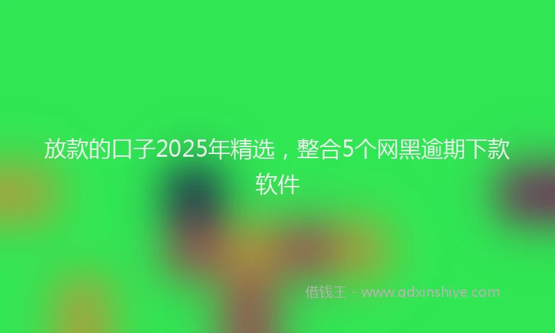 放款的口子2025年精选，整合5个网黑逾期下款软件