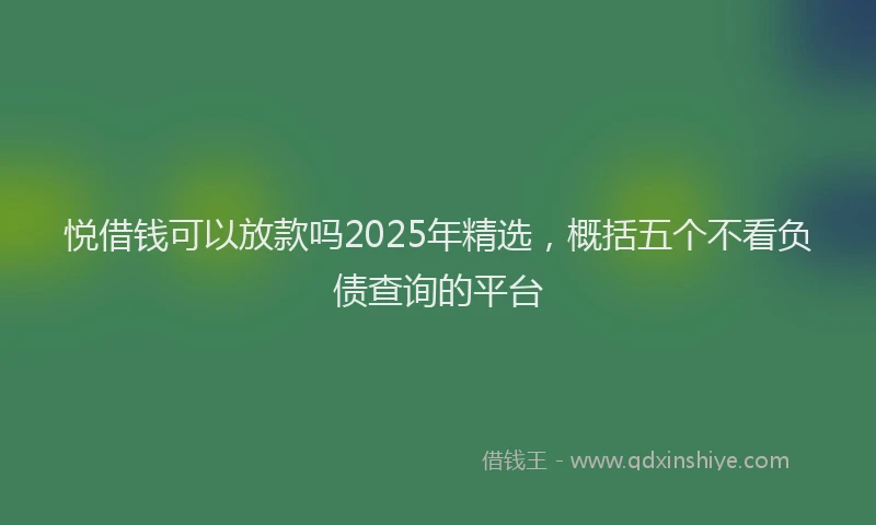 悦借钱可以放款吗2025年精选，概括五个不看负债查询的平台