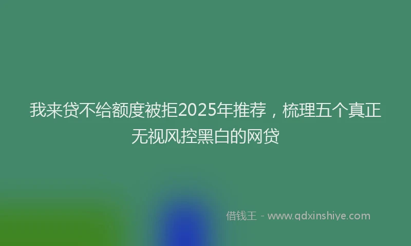 我来贷不给额度被拒2025年推荐，梳理五个真正无视风控黑白的网贷