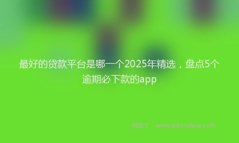 最好的贷款平台是哪一个2025年精选，盘点5个逾期必下款的app
