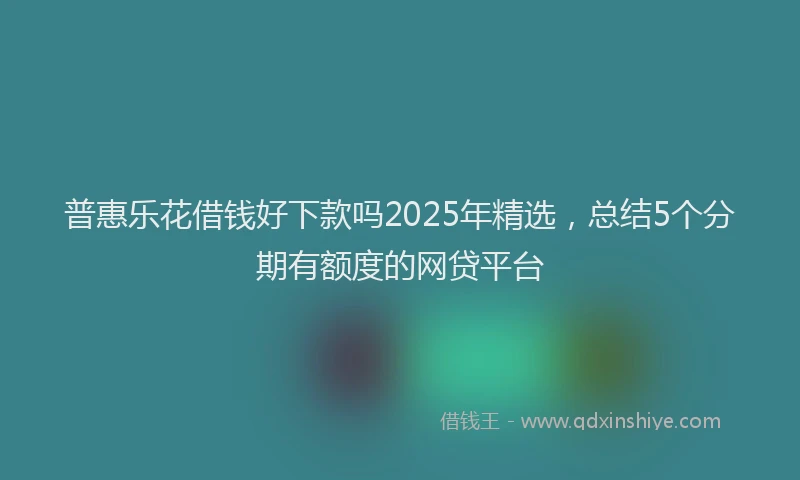 普惠乐花借钱好下款吗2025年精选，总结5个分期有额度的网贷平台