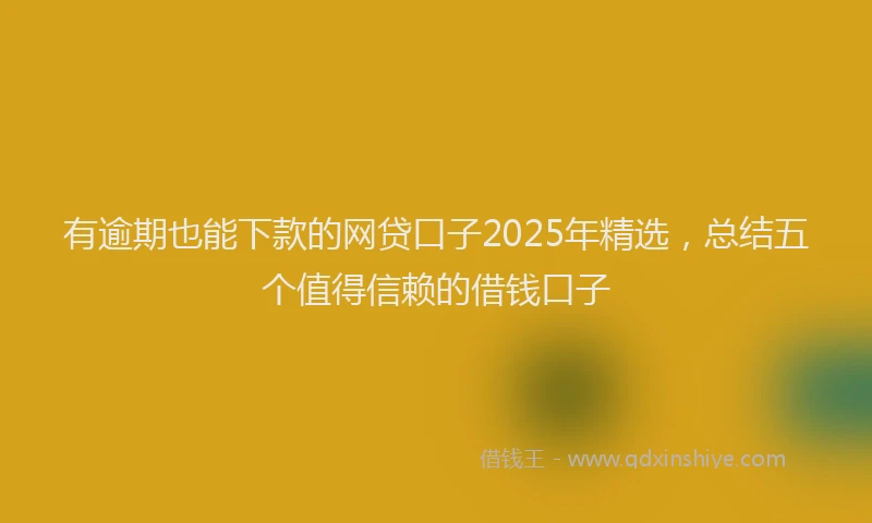 有逾期也能下款的网贷口子2025年精选，总结五个值得信赖的借钱口子