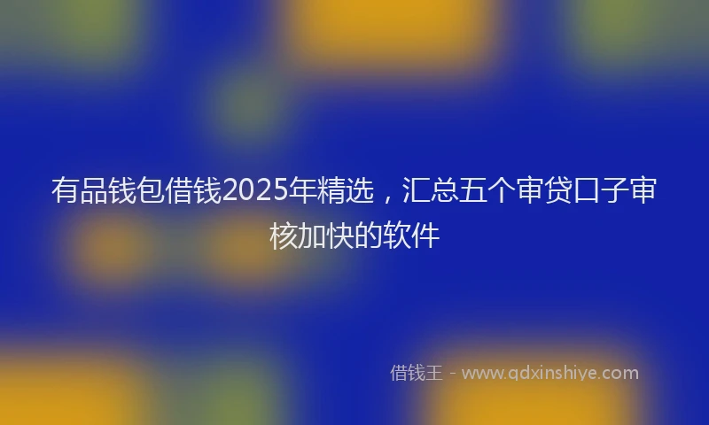 有品钱包借钱2025年精选，汇总五个审贷口子审核加快的软件