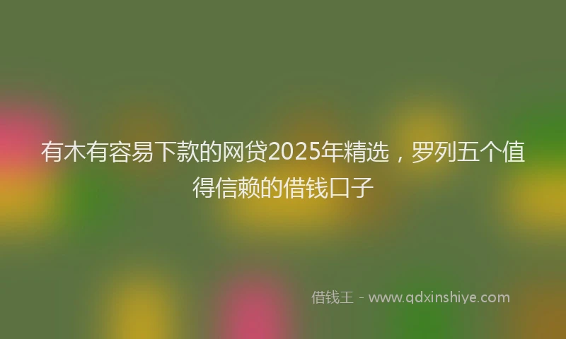 有木有容易下款的网贷2025年精选，罗列五个值得信赖的借钱口子