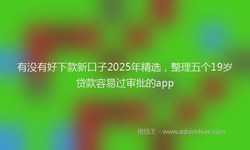 有没有好下款新口子2025年精选，整理五个19岁贷款容易过审批的app