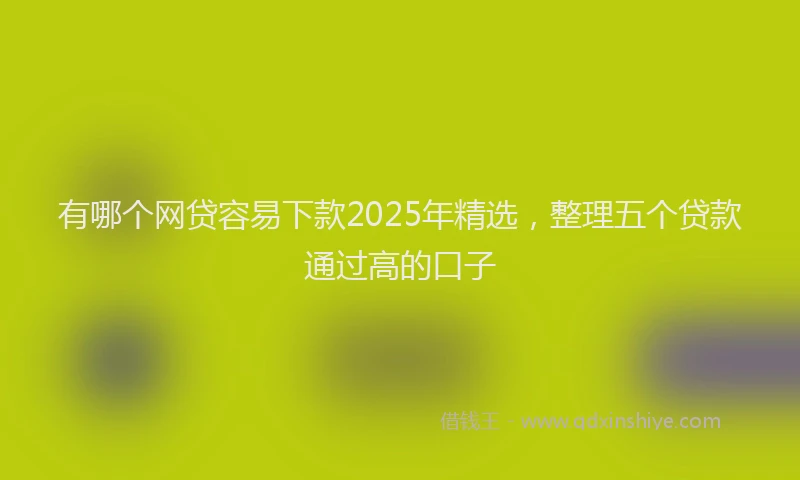 有哪个网贷容易下款2025年精选，整理五个贷款通过高的口子