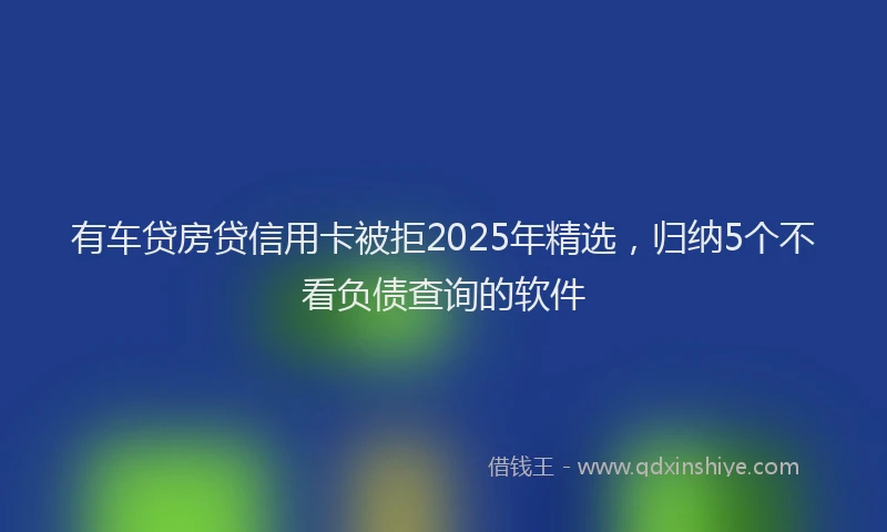 有车贷房贷信用卡被拒2025年精选，归纳5个不看负债查询的软件