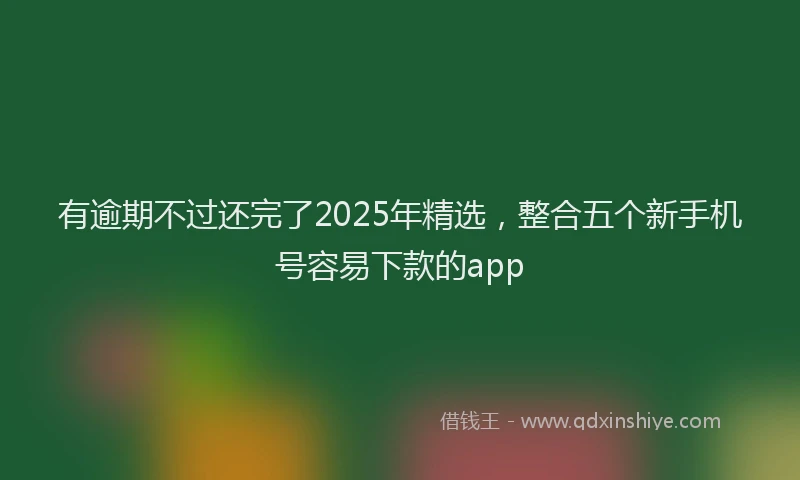 有逾期不过还完了2025年精选，整合五个新手机号容易下款的app