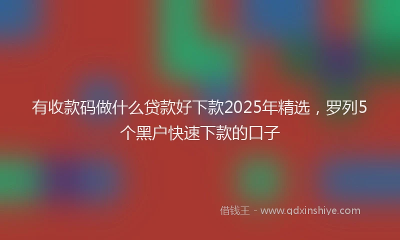 有收款码做什么贷款好下款2025年精选，罗列5个黑户快速下款的口子