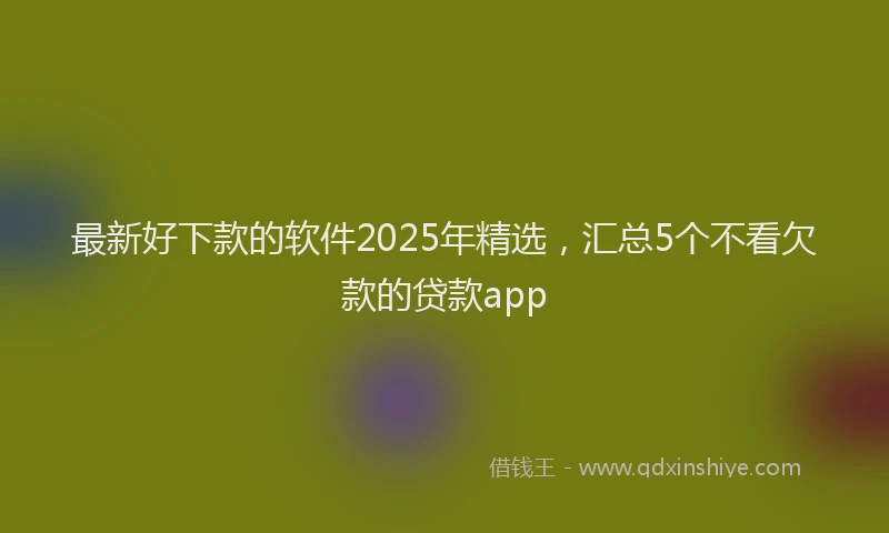 最新好下款的软件2025年精选，汇总5个不看欠款的贷款app