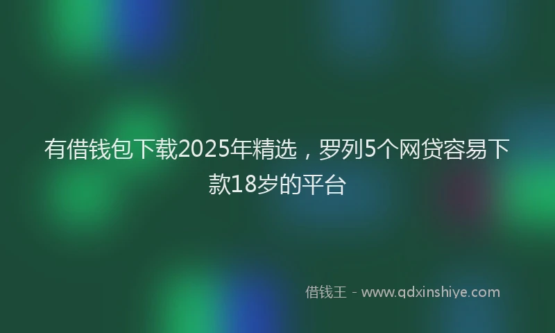 有借钱包下载2025年精选，罗列5个网贷容易下款18岁的平台