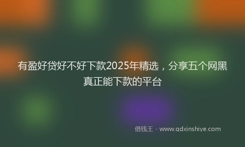 有盈好贷好不好下款2025年精选，分享五个网黑真正能下款的平台