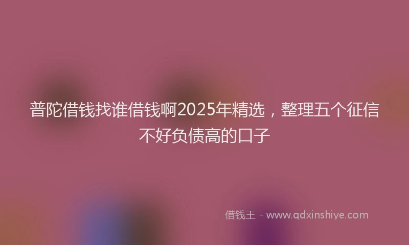 普陀借钱找谁借钱啊2025年精选，整理五个征信不好负债高的口子