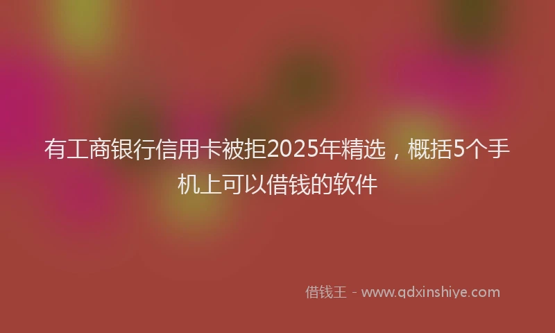 有工商银行信用卡被拒2025年精选，概括5个手机上可以借钱的软件