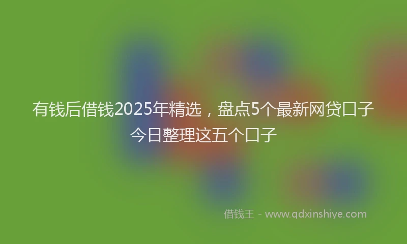 有钱后借钱2025年精选，盘点5个最新网贷口子今日整理这五个口子