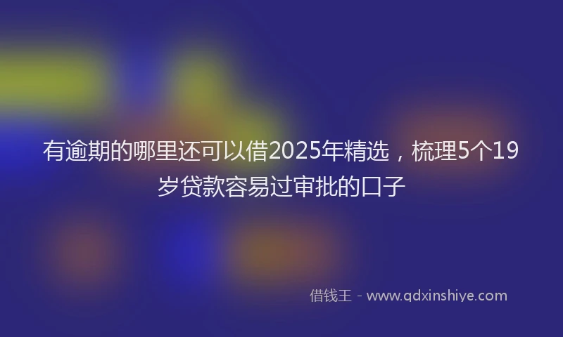 有逾期的哪里还可以借2025年精选，梳理5个19岁贷款容易过审批的口子
