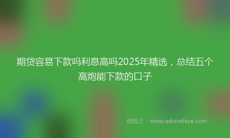 期贷容易下款吗利息高吗2025年精选，总结五个高炮能下款的口子