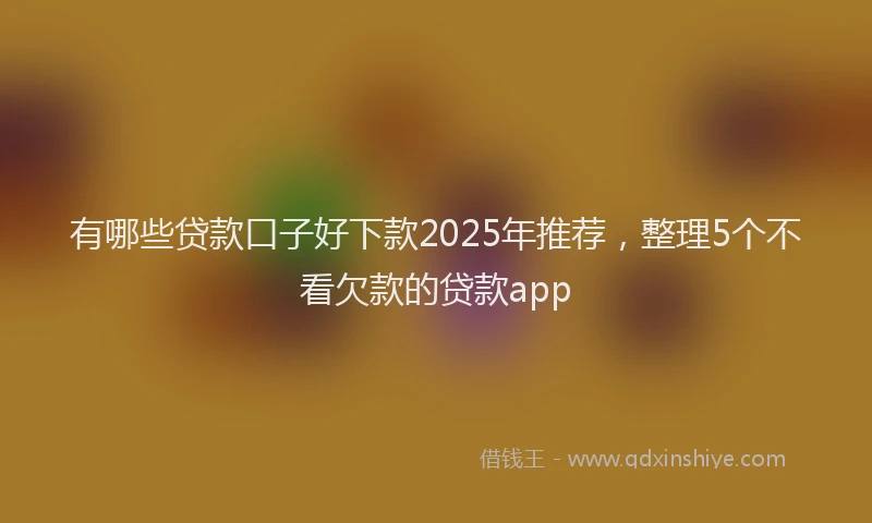 有哪些贷款口子好下款2025年推荐，整理5个不看欠款的贷款app