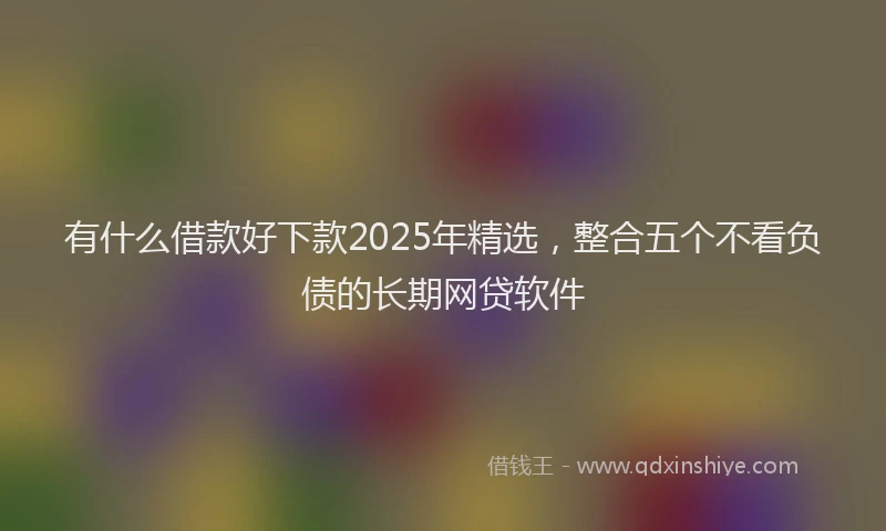 有什么借款好下款2025年精选，整合五个不看负债的长期网贷软件