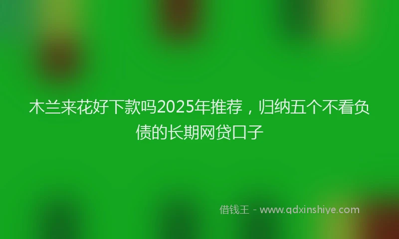 木兰来花好下款吗2025年推荐，归纳五个不看负债的长期网贷口子