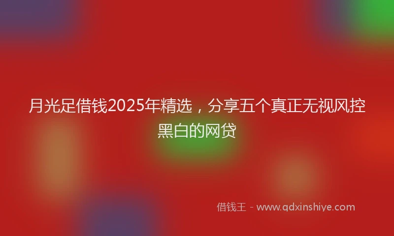月光足借钱2025年精选，分享五个真正无视风控黑白的网贷