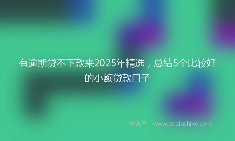 有逾期贷不下款来2025年精选，总结5个比较好的小额贷款口子