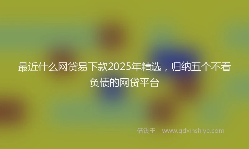 最近什么网贷易下款2025年精选，归纳五个不看负债的网贷平台