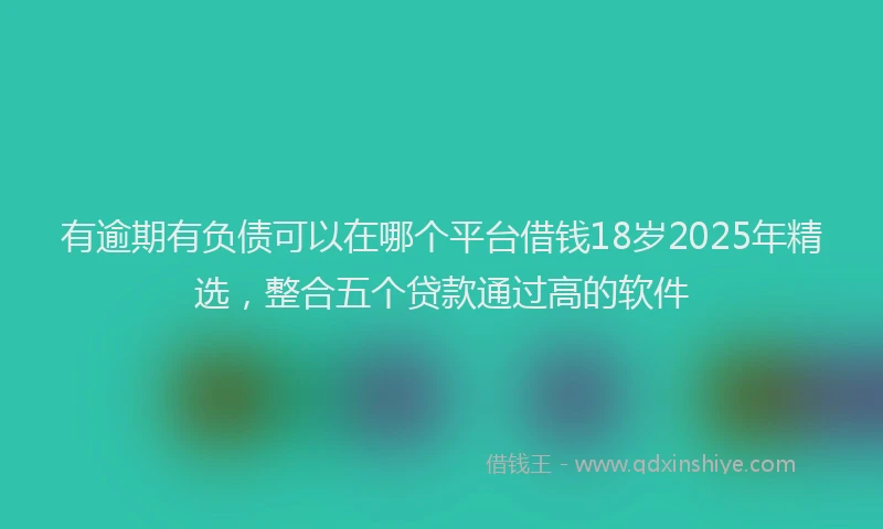 有逾期有负债可以在哪个平台借钱18岁2025年精选，整合五个贷款通过高的软件