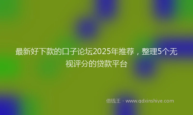 最新好下款的口子论坛2025年推荐，整理5个无视评分的贷款平台