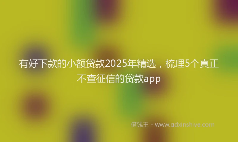 有好下款的小额贷款2025年精选，梳理5个真正不查征信的贷款app