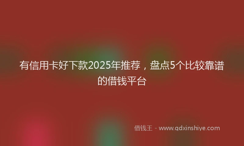 有信用卡好下款2025年推荐，盘点5个比较靠谱的借钱平台