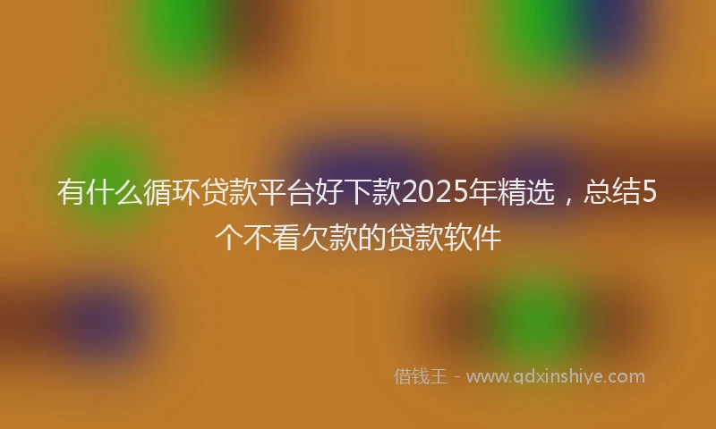 有什么循环贷款平台好下款2025年精选，总结5个不看欠款的贷款软件