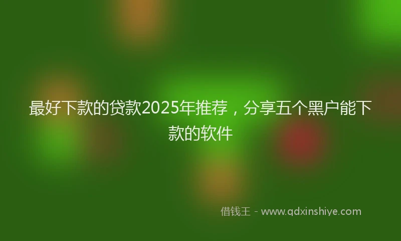 最好下款的贷款2025年推荐，分享五个黑户能下款的软件